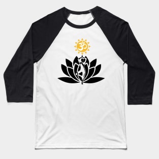 Lotus Flower - Om Yoga Baseball T-Shirt